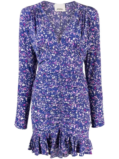 ISABEL MARANT Lara floral-print mini dress Blue RO0058FAA1J02I