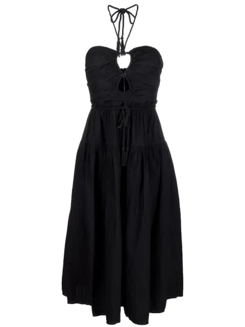 Ulla Johnson Ella halterneck midi dress Black PS230168