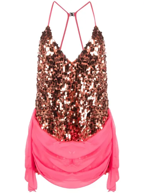 DSQUARED2 sequin-embellished mini dress Orange S75CV0647S76615