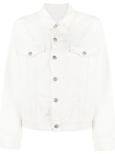 MM6 Maison Margiela cut-out denim jacket White S52AM0242S30653