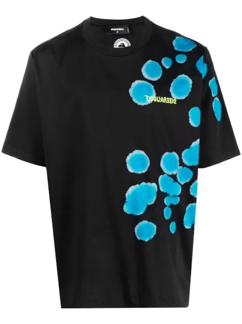 DSQUARED2 abstract-print logo T-shirt Black S74GD1108S22427