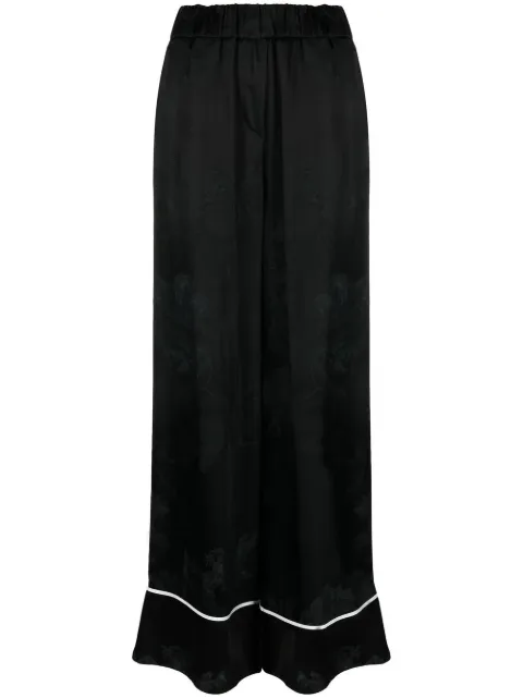 Off-White piped-trim pyjama trousers Black OWCA125S23FAB0011010