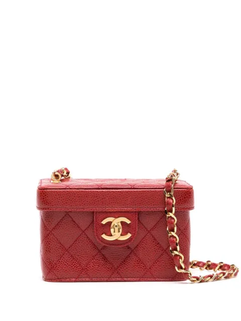 CHANEL Pre-Owned 1992 CC Turn-lock mini bag Red 2361224