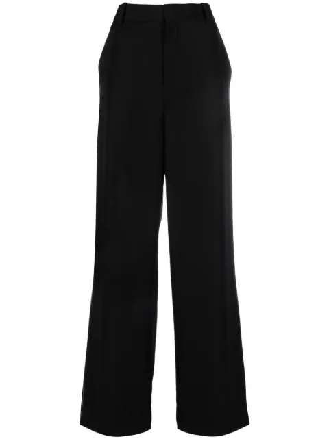 Balmain mid-rise wide-leg trousers Black AF1PQ105WB05