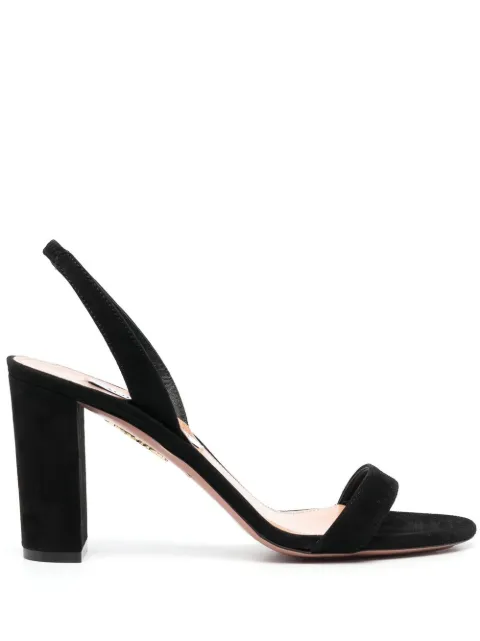 Aquazzura 90mm heeled suede sandals Black SNBMIDS0SUE000