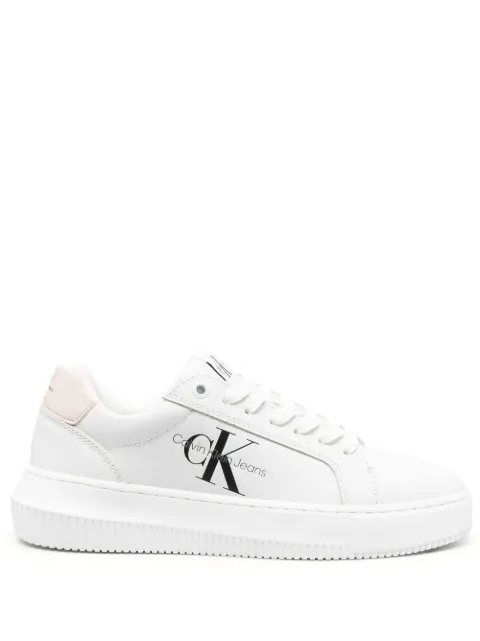 Calvin Klein logo-print lace-up sneakers White YW0YW00823