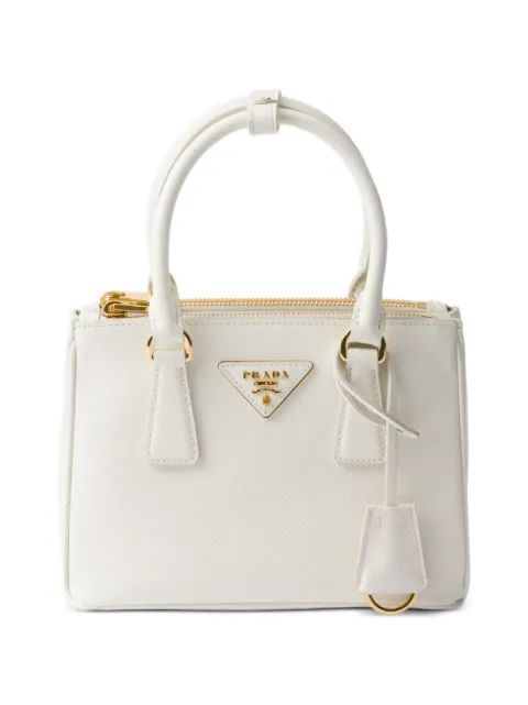 Prada mini Galleria leather tote bag White 1BA906VEOMNZV