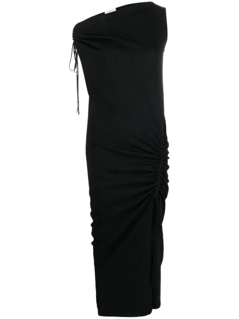 P.A.R.O.S.H. sleeveless ruched dress Black LUXD550750
