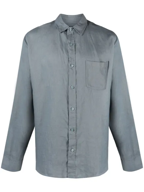 Vince long-sleeve linen shirt Blue MS1581385