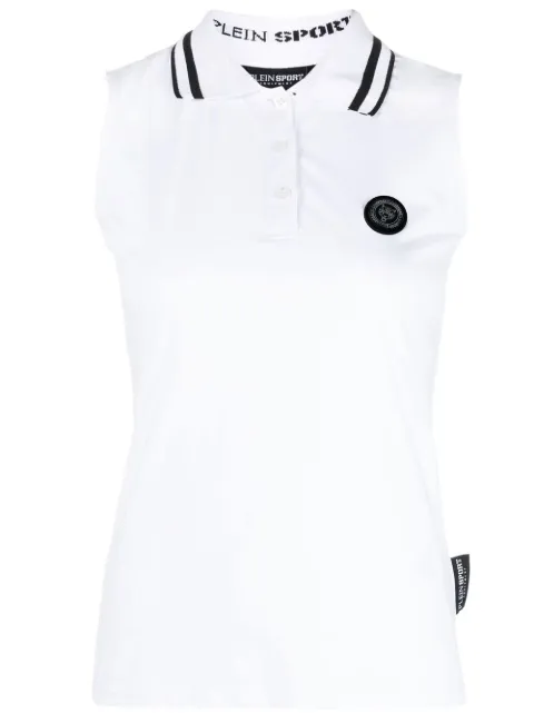 Plein Sport polo collar tank top White PACCWTK2828SJY001N