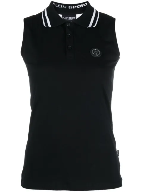 Plein Sport polo collar tank top Black PACCWTK2828SJY001N