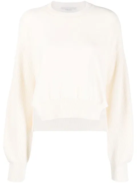 Stella McCartney logo-patch jumper Neutrals 6K03563S2387