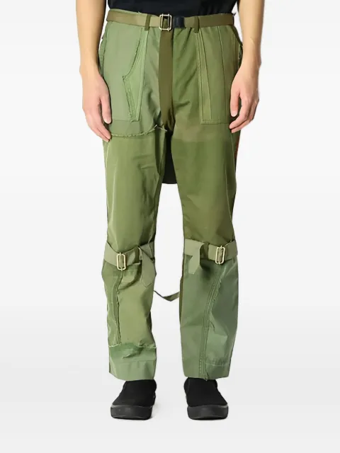 Children Of The Discordance logo-print cargo trousers Green COTDPT