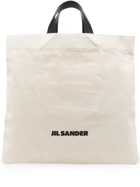 Jil Sander logo-print tote bag Neutrals J25WC0005P4917