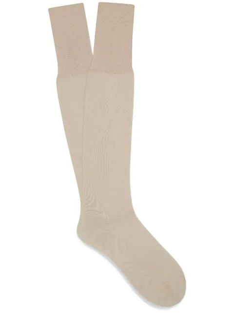Zegna Triple Stitch cotton-blend socks Neutrals N5V40575