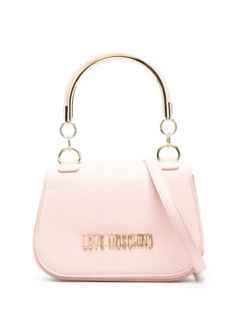 Love Moschino logo-plaque top handle bag Pink JC4286PP0GKF0