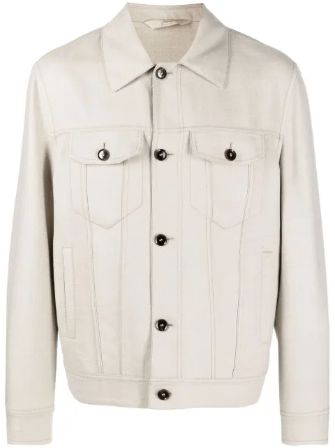 Brioni Trucker shirt jacket Neutrals SLTF0LO6AX6