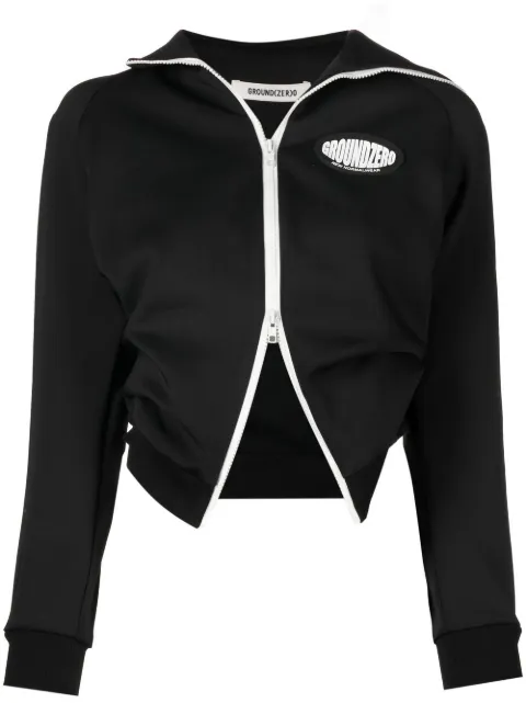 Ground Zero logo-patch zip-up jacket Black GZFW22JKT503
