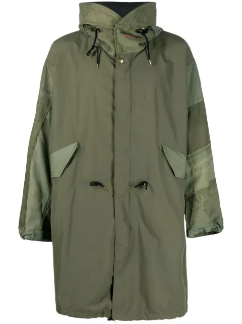Children Of The Discordance drawstring-hood parka coat Green COTDCO723