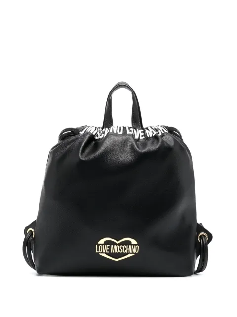 Love Moschino logo-print heart-motif tote bag Black JC4225PP0GKJ1