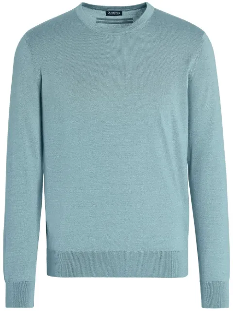 Zegna Cashseta crew-neck jumper Green UBJ00A5110