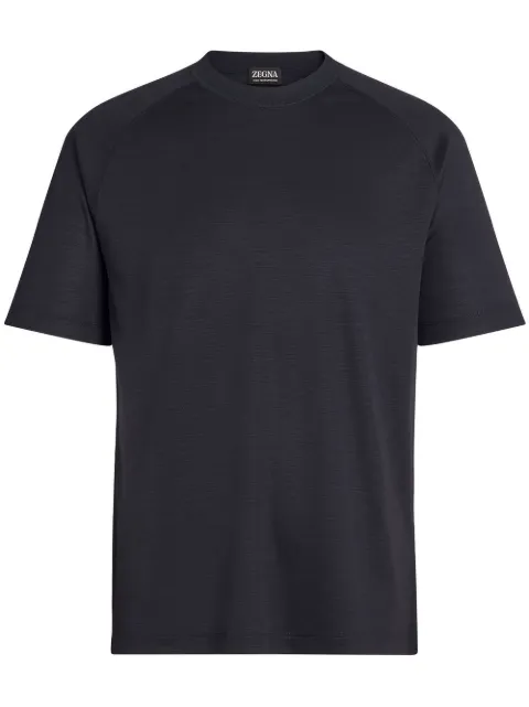 Zegna High Performance wool T-shirt Blue E7328A5BCT706
