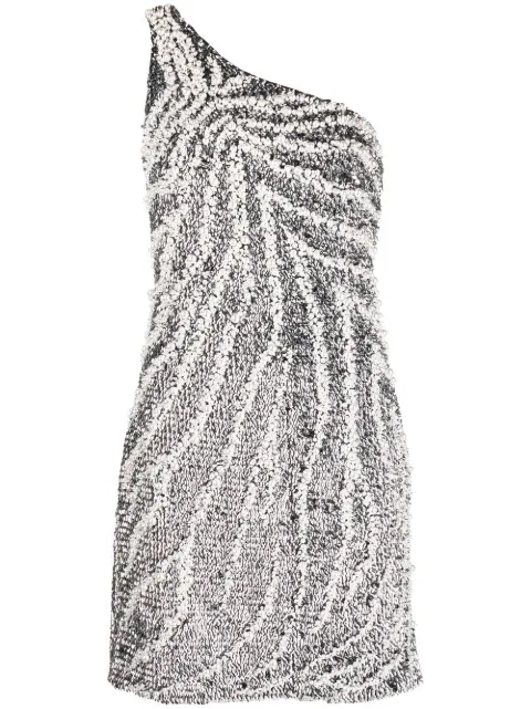 Givenchy one-shoulder embellished mini dress Silver BW21H4G176