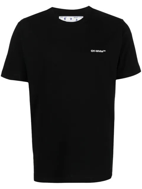 Off-White logo-print short-sleeve T-shirt Black OMAA027C99JER0161001