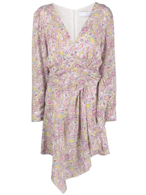 IRO graphic-print wrap minidress Pink TAROWP33