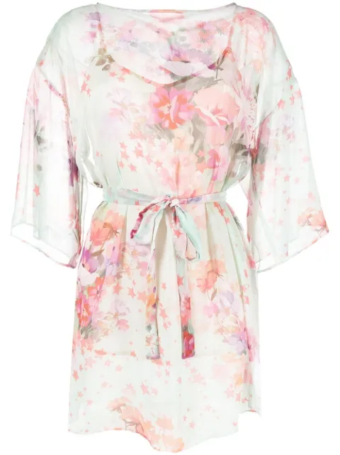 TWINSET floral-print belted dress Green 231TP2736