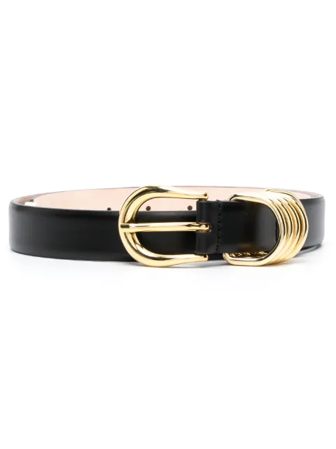 Déhanche Hollyhock leather belt Black HOLLYG