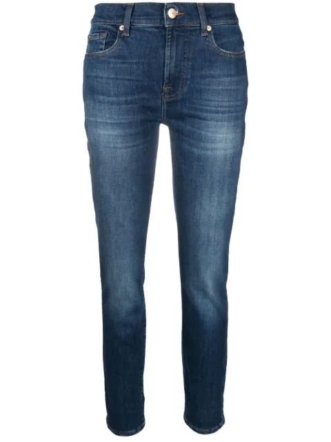 7 For All Mankind mid-rise cropped jeans Blue JSDTC120IF