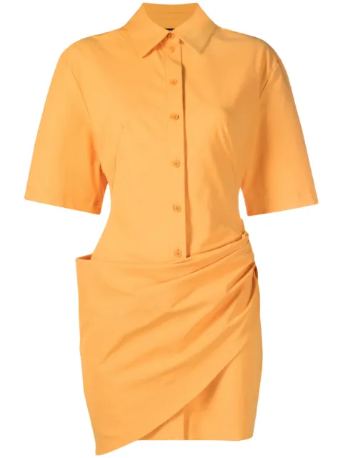 Jacquemus La robe Camisa shirt dress Orange 231DR0531084