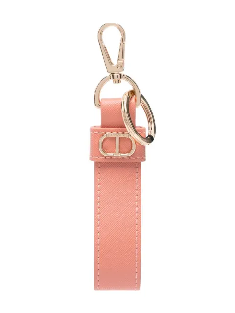 TWINSET logo-plaque keyring Pink 231TQ7410
