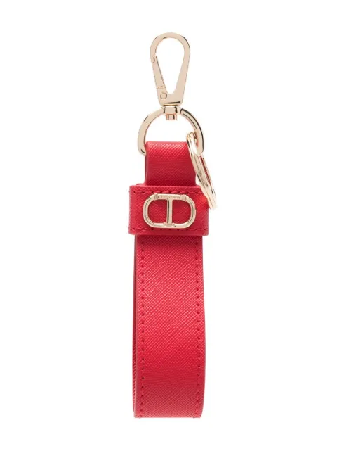 TWINSET logo-plaque keyring Red 231TQ7410