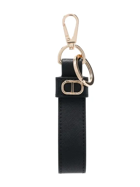 TWINSET logo-plaque keyring Black 231TQ7410