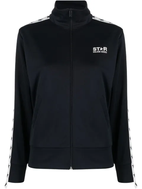 Golden Goose star-details zip-up sweatshirt Blue GWP00875P000520