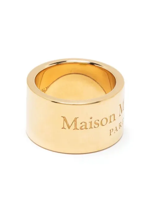 Maison Margiela logo-engraved ring Gold SM1UQ0096SV0158