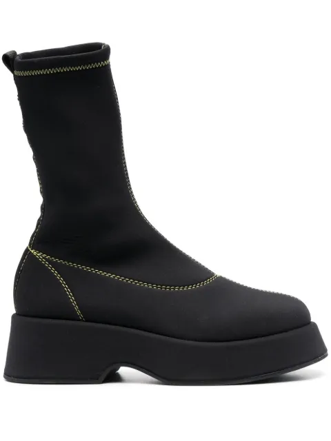 GANNI Retro Flatform ankle boots Black S1946