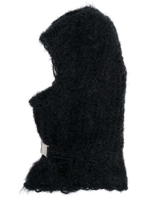 HELIOT EMIL brushed mohair balaclava Black HE1651W01