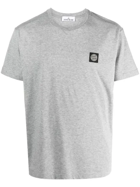 Stone Island logo-patch short-sleeve T-shirt Grey K1S152100039S0013