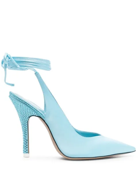 The Attico wrap-around pumps Blue 231WS032TV07