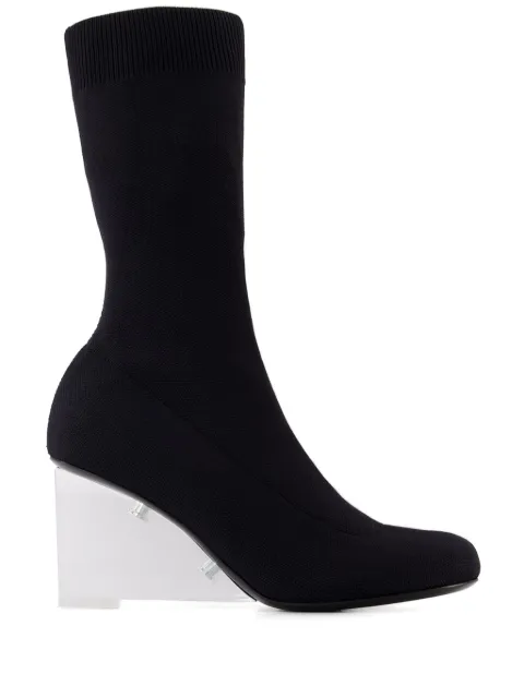 Alexander McQueen Shard 115mm wedge boots Black 745220W4WE0