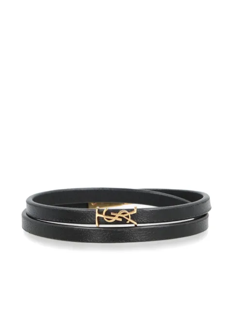 Saint Laurent YSL wrap bracelet Black 745602BL40J