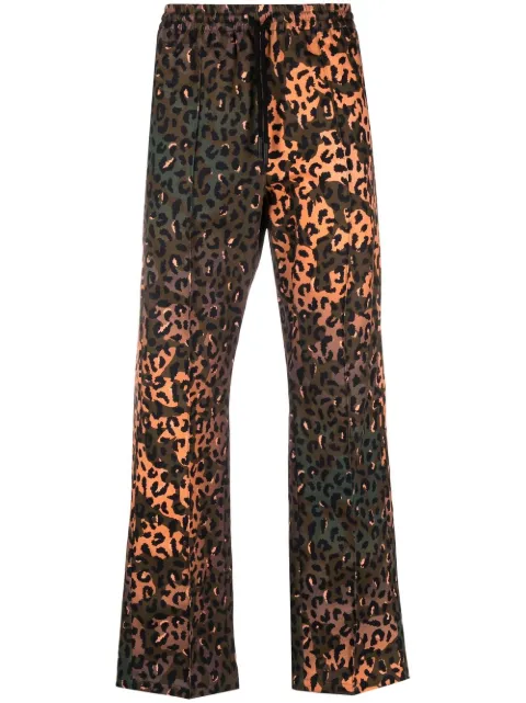 COUNTY OF MILAN Animalier leopard-print trousers Brown CMCA177S23FAB0036020