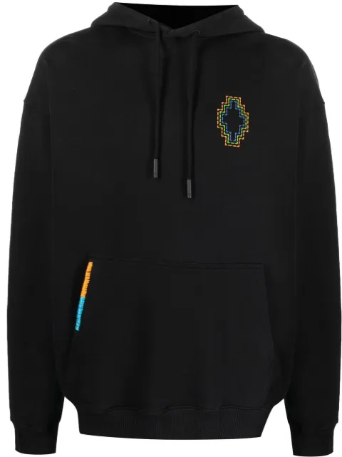 COUNTY OF MILAN Cross-embroidered drawstring hood Black CMBB106S23FLE0011020