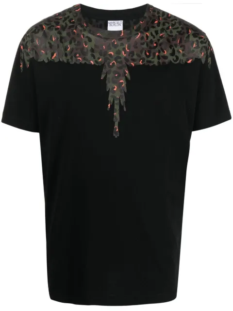 COUNTY OF MILAN Animalier Wings organic cotton T-shirt Black CMAA018S23JER0051060