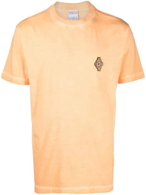 COUNTY OF MILAN Sunset Cross short-sleeve T-shirt Orange CMAA018S23JER0082025