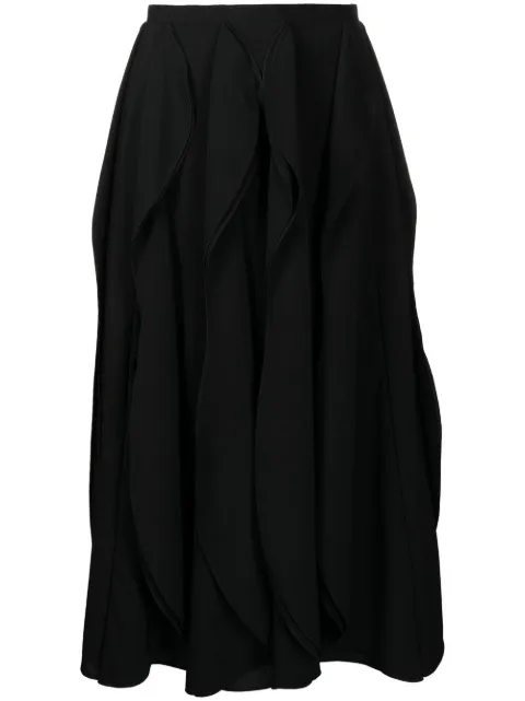 Enföld draped midi skirt Black 300GS2310520