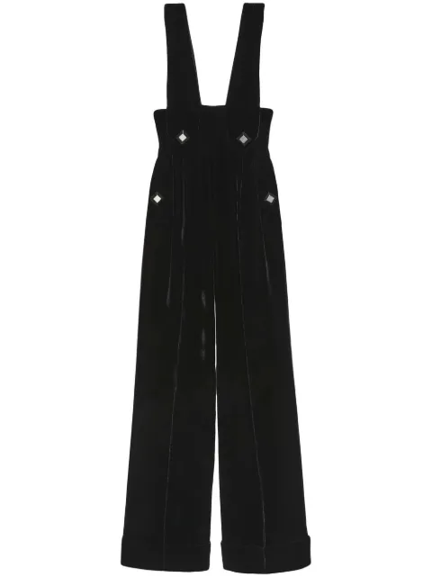 Gucci sleeveless velvet jumpsuit Black 725971ZAGN6
